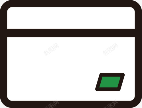 信用卡宣传册手绘线性信用卡图标矢量图图标