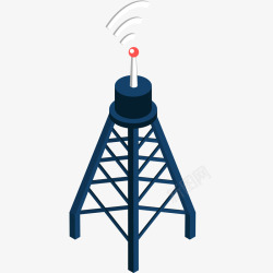 无线电技术网络信号塔插画矢量图高清图片