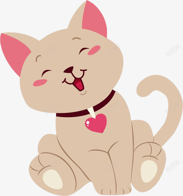 卡通可爱的小猫图png免抠素材_88icon https://88icon.com 动物 卡通 可爱的 宠物 小猫 手绘 插图 高兴地