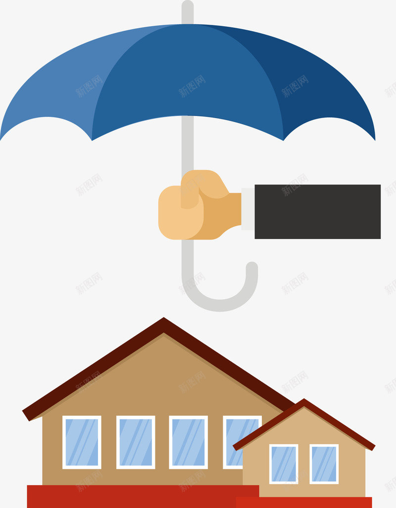 一把蓝色雨伞与房屋矢量图eps免抠素材_88icon https://88icon.com 家里房屋 房屋 房屋建筑 撑起一个家 蓝色雨伞 雨伞 矢量图