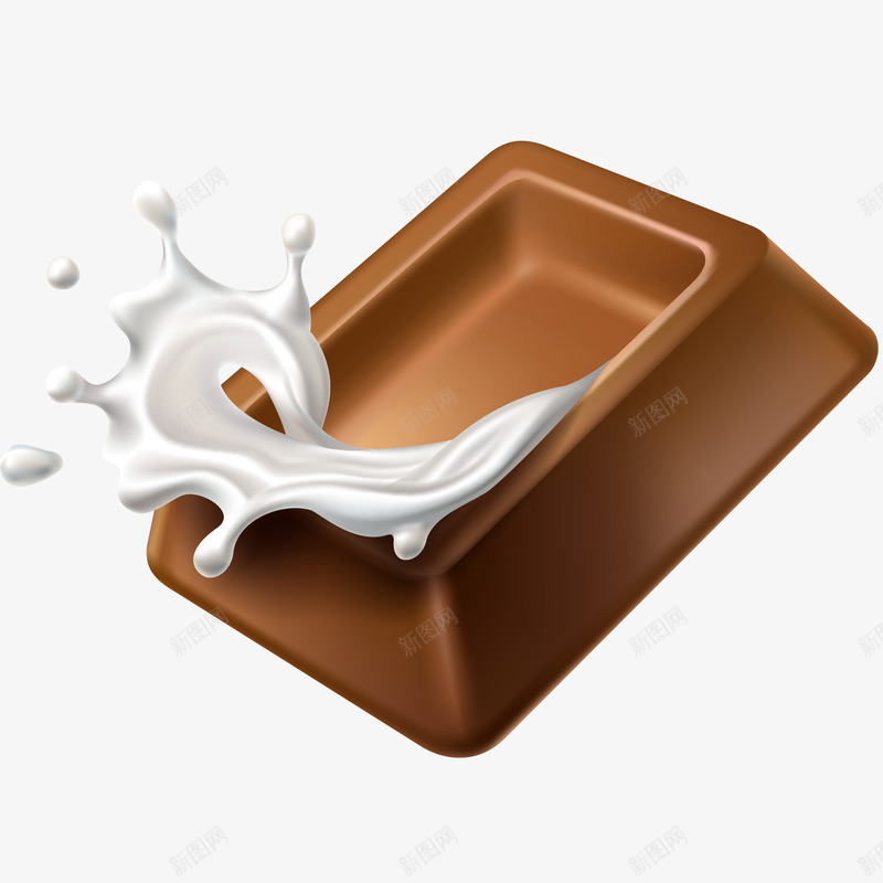 牛奶巧克力插画矢量图ai免抠素材_88icon https://88icon.com 巧克力 情人节 牛奶 牛奶巧克力矢量插画 甜点 糖果 表白 矢量图