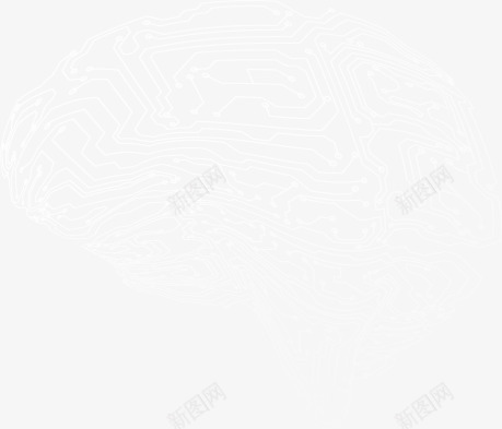 大脑png免抠素材_88icon https://88icon.com 创意大脑 手绘大脑 数码 白色线条 碎片 科技 科技元素 背景装饰矢量图