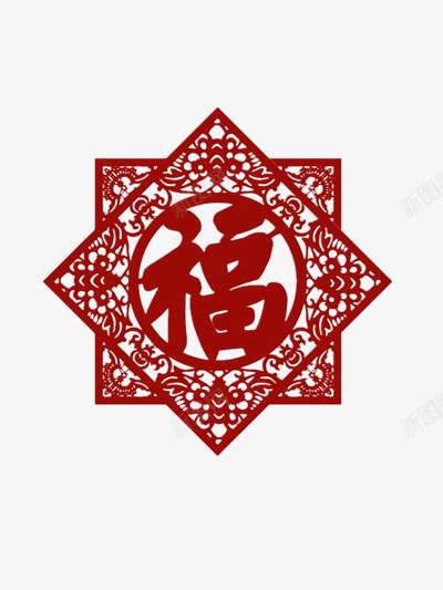 中国风福字png免抠素材_88icon https://88icon.com 喜庆 好运 红色