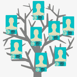 家谱族谱创意家族树成员图标高清图片