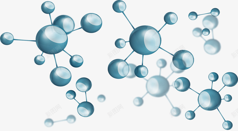 科技感蓝色分子结构矢量图ai免抠素材_88icon https://88icon.com 二氧化碳分子结构 分子 分子结构 生物分子 矢量png 矢量图 科技感 蓝色分子