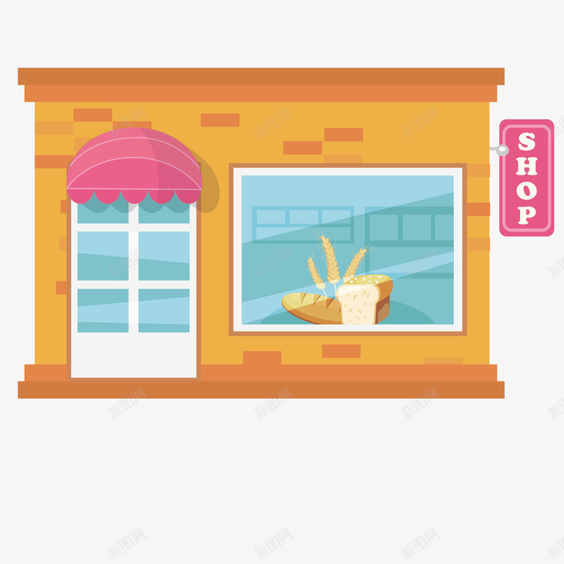 卡通精品店png免抠素材_88icon https://88icon.com 卡通房屋 商业空间 商业街 店铺效果图 店铺装修 店面插画 建筑插画 矢量店铺 街边店铺 门店形象设计 门店设计