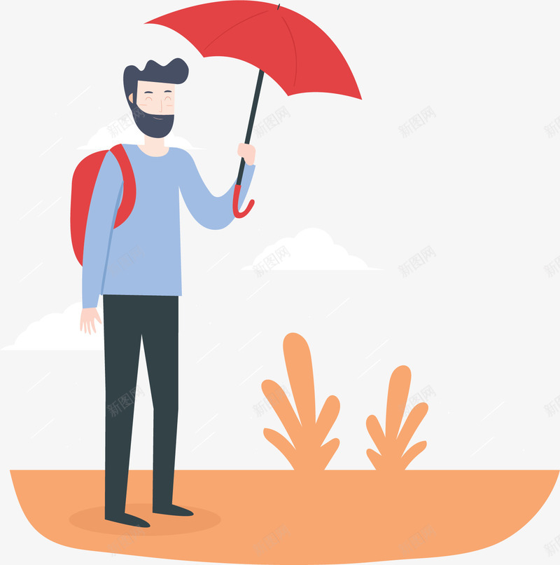 秋季下雨打伞的人矢量图ai免抠素材_88icon https://88icon.com 打伞 打伞的人 矢量png 秋季 秋季下雨 秋雨 矢量图