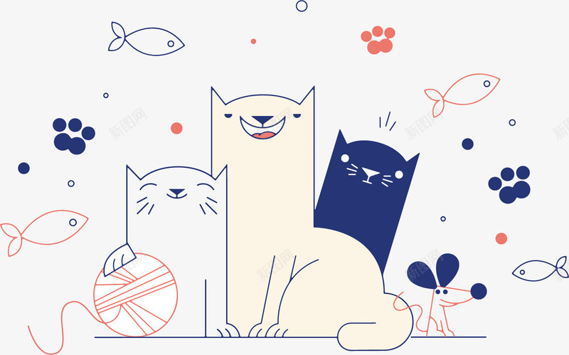 简笔画猫咪装饰图案png免抠素材_88icon https://88icon.com 动物 动物插画 手绘动物 手绘插画 插画 插画手绘 插画装饰画 简笔画 简笔画猫咪