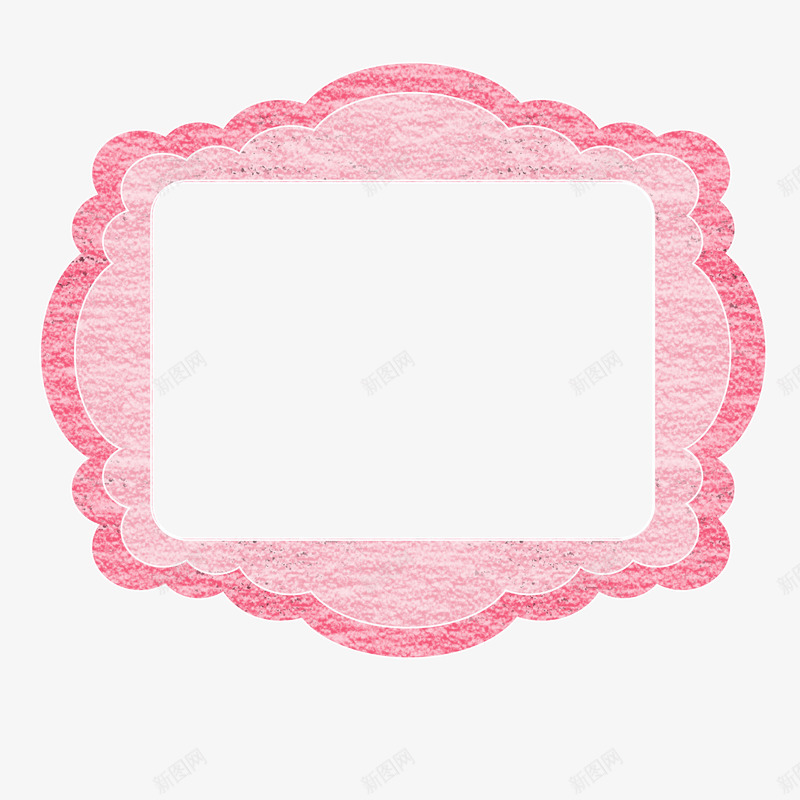 粉红色可爱边框的粉笔画png免抠素材_88icon https://88icon.com 可爱 学校板报 弧形 弧线 粉色 红色 边框 黑板粉笔画