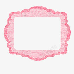 粉红色可爱边框的粉笔画素材