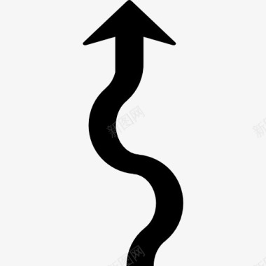 箭头图表箭头弯弯曲曲的图标图标