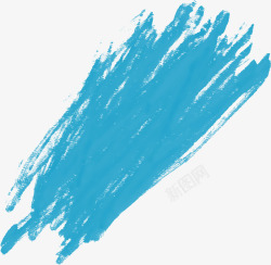 天蓝色笔刷天蓝色水彩涂鸦笔刷矢量图高清图片