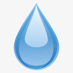 创意水滴蓝色圆弧水滴元素矢量图高清图片