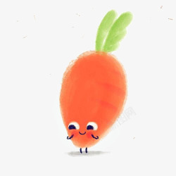 可爱胡萝卜苗卡通胡萝卜高清图片