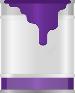紫色油漆油漆桶矢量图素材