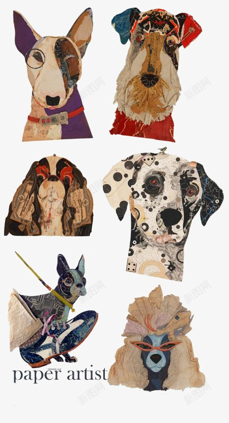 剪纸小狗png免抠素材_88icon https://88icon.com 剪纸 卡通 宠物 手绘 拼贴 插画 狗狗