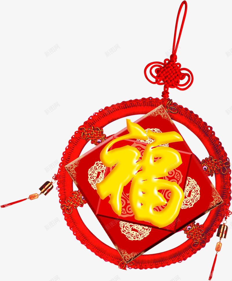 福字祥结新年png免抠素材_88icon https://88icon.com 新年 福字 素材