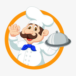 手绘厨师餐饮logo图标高清图片