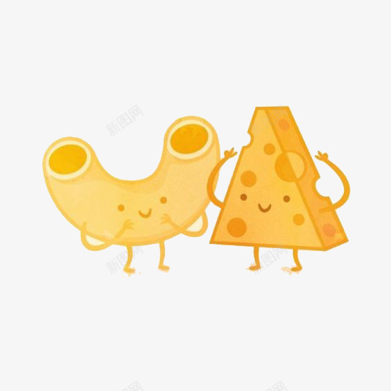 卡通奶酪片png免抠素材_88icon https://88icon.com 卡通奶酪 奶酪块 奶酪插画 意大利面 空心面 芝士