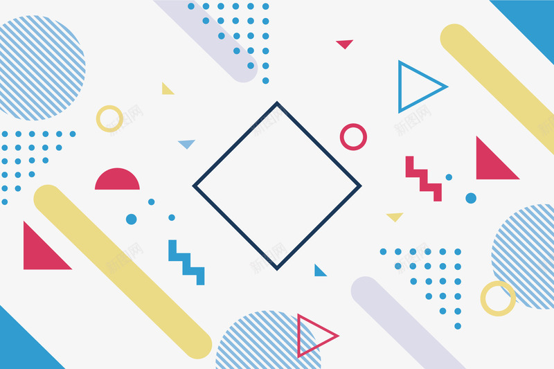 装饰孟菲斯风格几何图形矢量图ai免抠素材_88icon https://88icon.com 几何 几何图形 孟菲斯风格 矢量几何图形 矢量图 破碎几何图形 装饰图形 装饰图案