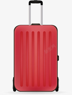 红色旅游度假箱子矢量图素材
