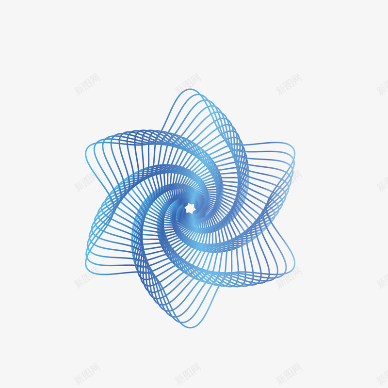 花朵网状png免抠素材_88icon https://88icon.com 科技 线型花纹 线条 网状 蓝色