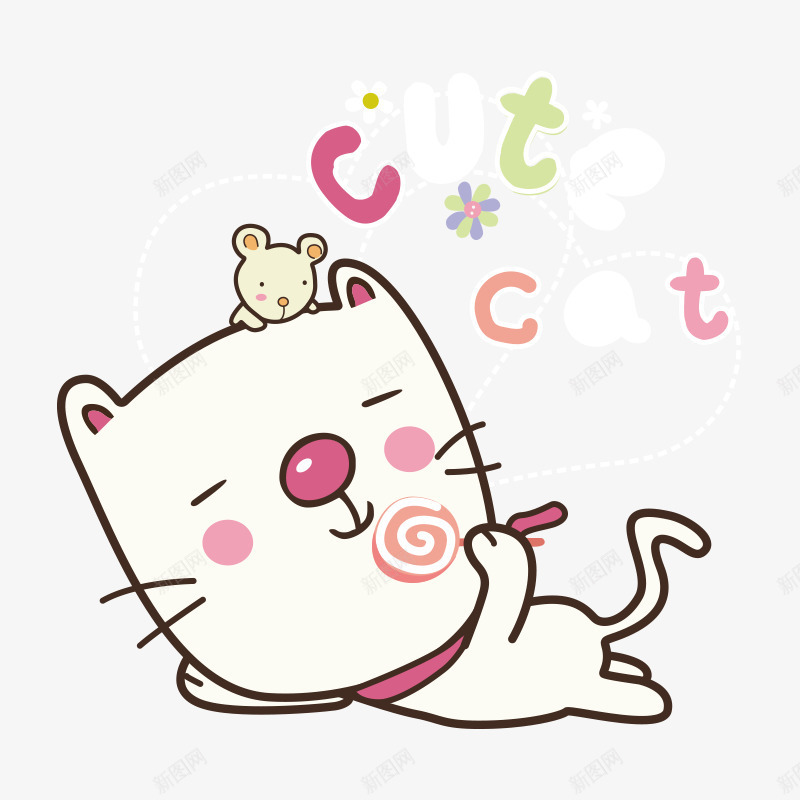 小猫动物卡通png免抠素材_88icon https://88icon.com 动物 卡通 卡通猫咪 可爱 宠物 小猫 猫咪 猫猫 老鼠