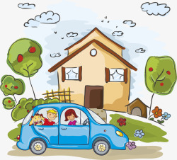 一家人出游素材