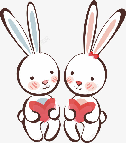 兔子png免抠素材_88icon https://88icon.com 520 兔子简笔画 卡通 心 情人节 浪漫 爱情