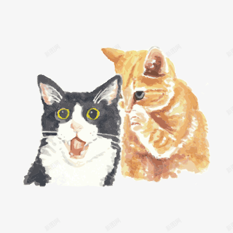 卡通动物动物png免抠素材_88icon https://88icon.com 动物 卡通动物 小猫 猫 猫儿 猫咪 猫猫 黑猫