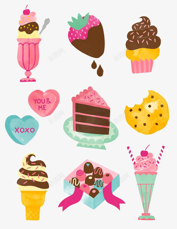 甜点png免抠素材_88icon https://88icon.com 冰淇淋 卡通 卡通饼干 手绘 插画 文艺 曲奇 清新 美食 蛋糕 饼干