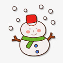 小雪人在雪中png免抠素材_88icon https://88icon.com 冬天的素材 卡通小雪人 雪中的小雪人