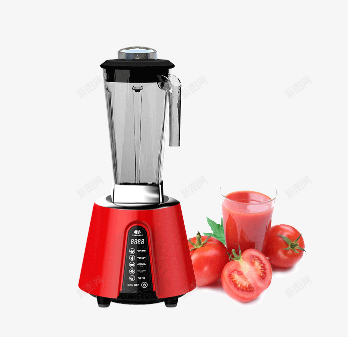 家庭养生必备料理机png免抠素材_88icon https://88icon.com 产品实物 料理机 番茄汁 破壁机 营养