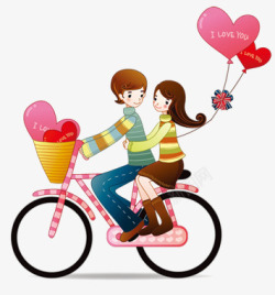 骑车浪漫情侣人物高清图片