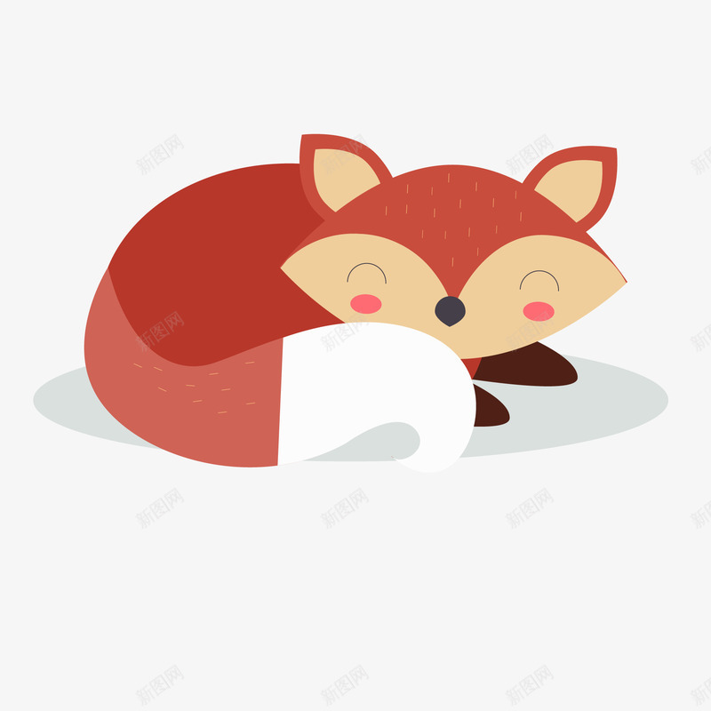 卡通小狐狸动物矢量图ai免抠素材_88icon https://88icon.com 动物设计 卡通 小狐狸 森林 秋季 矢量图