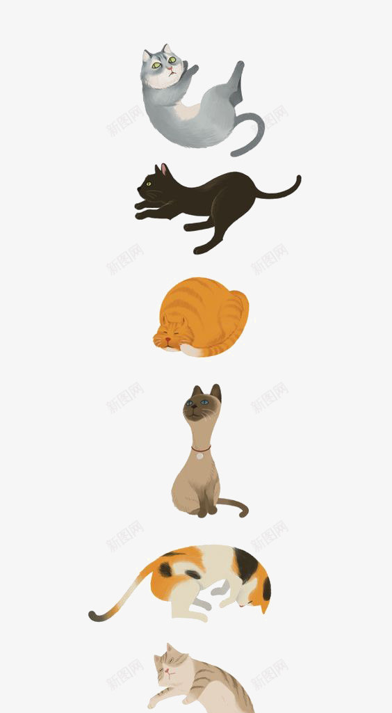 猫咪png免抠素材_88icon https://88icon.com 动物 卡通猫 宠物 手绘 插画