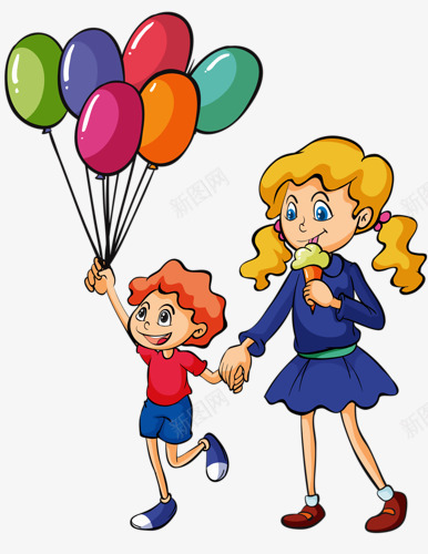 姐弟png免抠素材_88icon https://88icon.com 一家子 亲属 亲戚 卡通家庭 家人