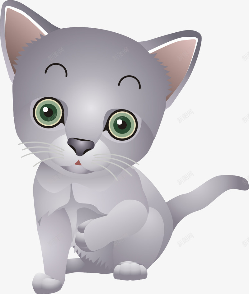 卡通png免抠素材_88icon https://88icon.com 俄罗斯蓝猫 卡通 小猫咪 猫类