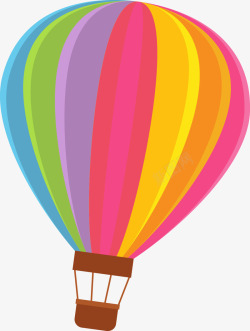 彩色卡通热气球矢量图素材
