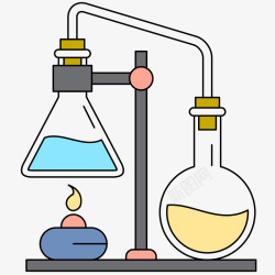 化学实验插画实验器材插画高清图片