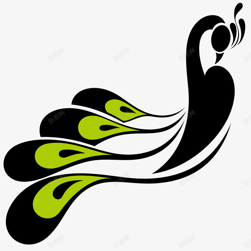野生孔雀插画矢量图ai免抠素材_88icon https://88icon.com 免抠PNG 动物 卡通凤凰 孔雀 翎毛 野生孔雀矢量插画 矢量图
