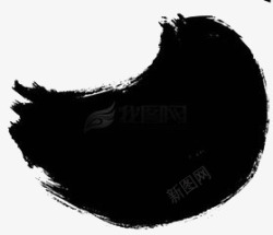 毛笔勾勒毛笔笔触高清图片