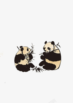 熊猫竹子素材