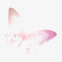 水彩蝴蝶装饰粉色水墨蝴蝶高清图片