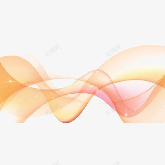 橙色科技感线条png免抠素材_88icon https://88icon.com 弯曲 扭曲 科技 线型 线条