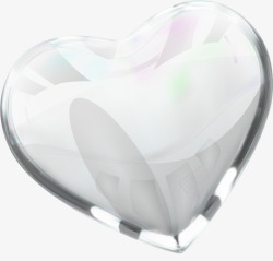 心玻璃透明爱心装饰图案高清图片