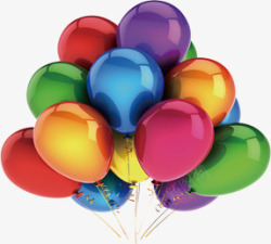 活动颜色气球卡通效果素材