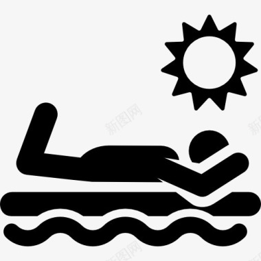 休息PNG日光浴图标图标