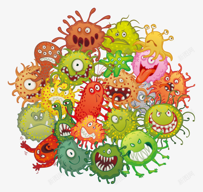 创意卡通细菌png免抠素材_88icon https://88icon.com 创意 卡通 合集 细菌