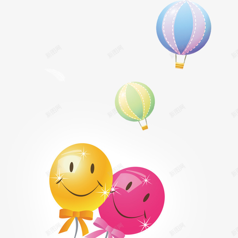 笑脸气球png免抠素材_88icon https://88icon.com 儿童节 儿童节素材 卡通元素 气球 笑脸